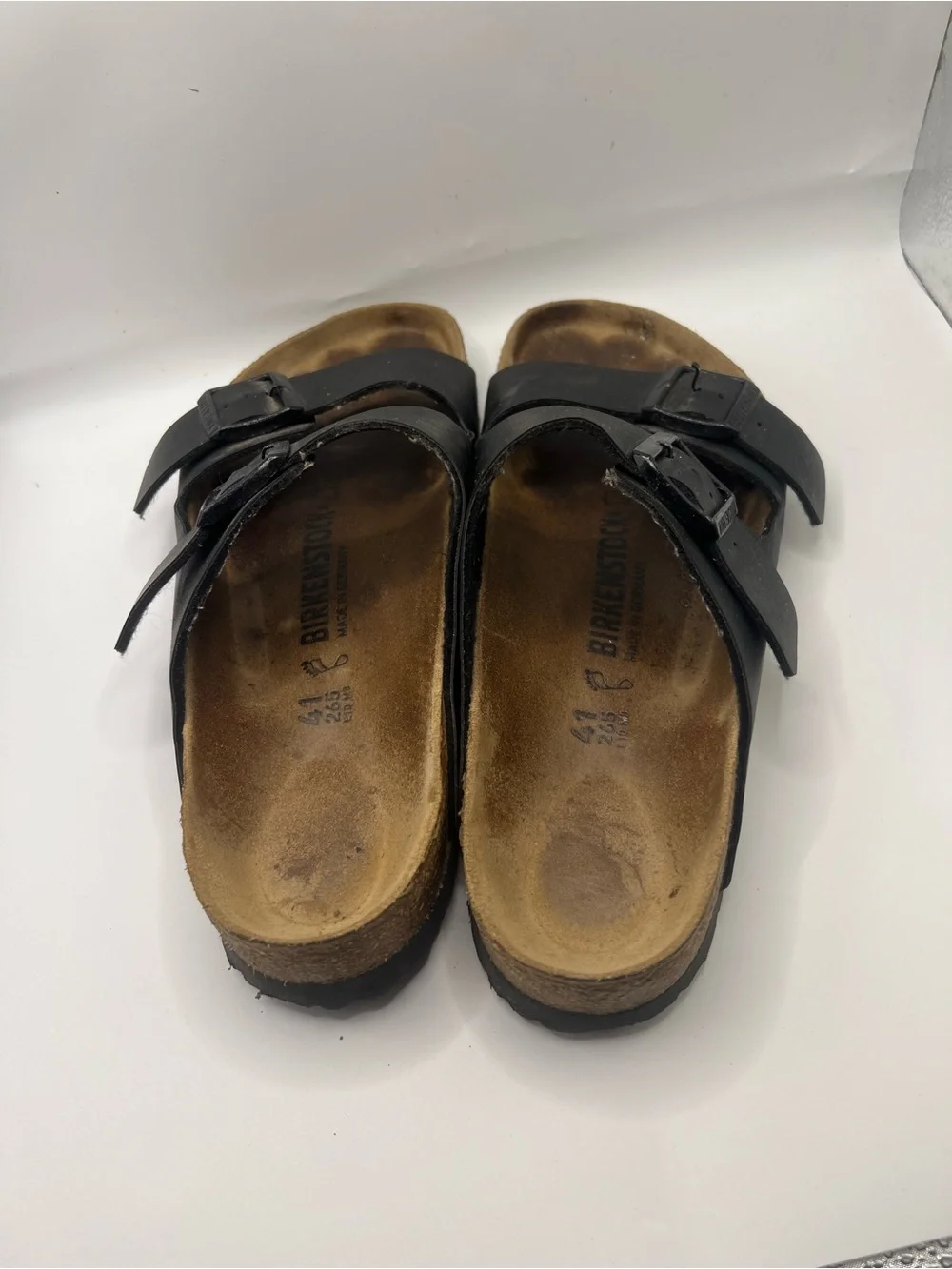 Birkenstock Men's Black Double-Buckle Slide Sandals